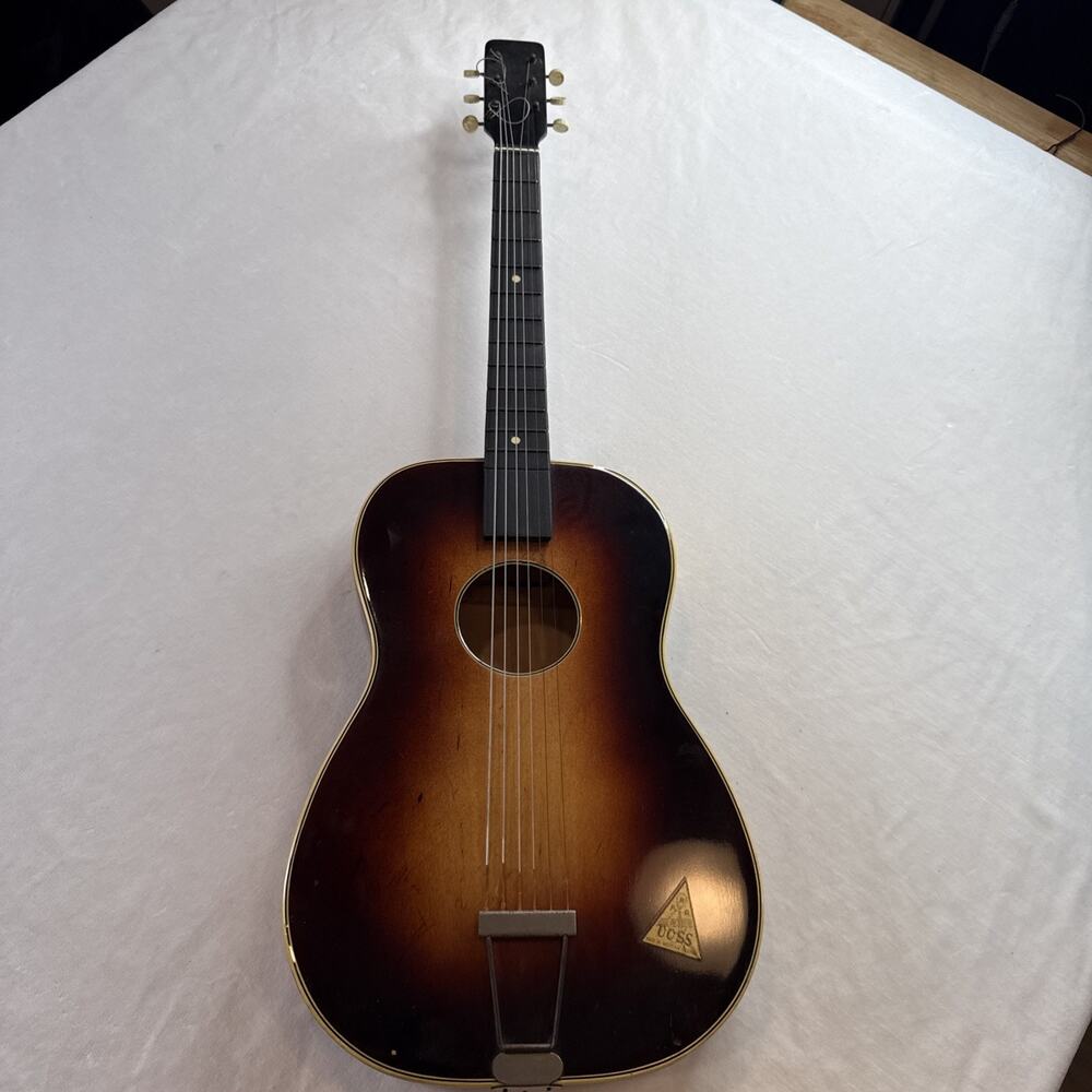 Rare Vintage 1950s VOSS Parlor Guitar Sunburst Made in West Germany
